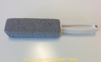 Pumice Stone Toilet Bowl Clean Brush with Handle, Remove Toilet Bowl Hard Water Rings, Calcium Buildup and Rust Suitable
