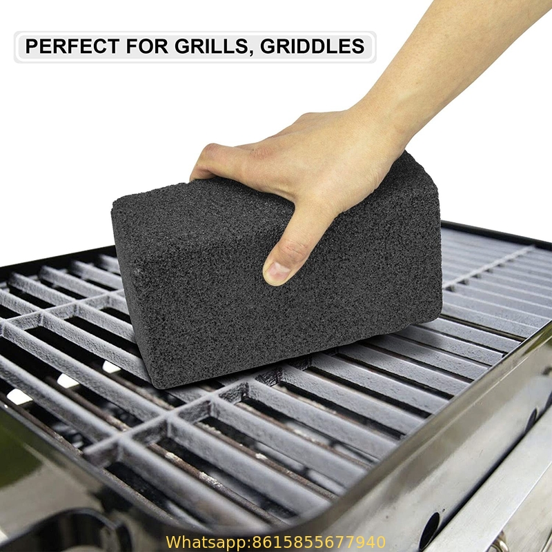 Grill Cleaning Brick- Blackstone Griddle Scraper, Commercial Grade Pumice Cleaner Tool for Flat Tops, Grate Tough Greas