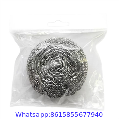 Customized Packaging Pot Wire Scrubber/scourer/cleaning Ball Cleaning SS 410 Stainless Steel Silver Kitchen Sponge