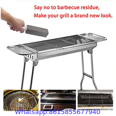 Scrubbin Stone Grill Cleaner Handle-Protect Hands & Nails When Scouring Grill with Three Scrubbin Stone