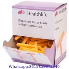 Twin-Blade Disposable Razors, Blue 100/Box