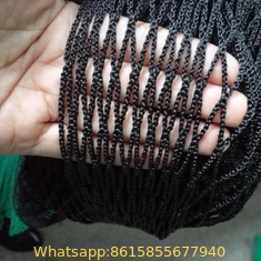 black UV treated knotted twisted HDPE fishing nets