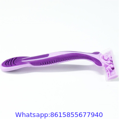 Disposable mens stainless steel Triple blade beard display card shaving razor
