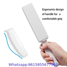 Pumice Toilet Bowl Ring Remover, Grey Pumice Stone with Handle, Removes Unsightly Toilet Rings, Stains from Toilet