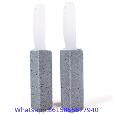 Pumice Stone Brush Toilet Bowl Cleaner With Extra Long Handle, 2 Pack 100% Natural Pumice Toilet Brush For Household Cle