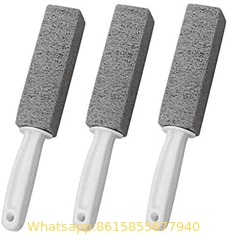 Pumice Cleaning Stone,Toilet Brush with Handle Natural Pumice Toilet Limescale Remover Used in Kitchen, Toilet, Oven, Fo