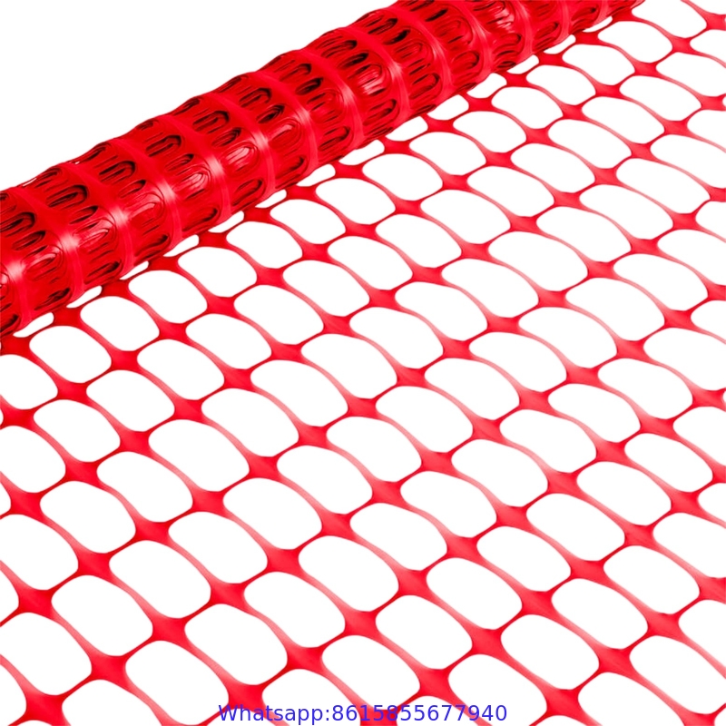 Portable plastic construction temporary security orange safety warning barrier mesh fence