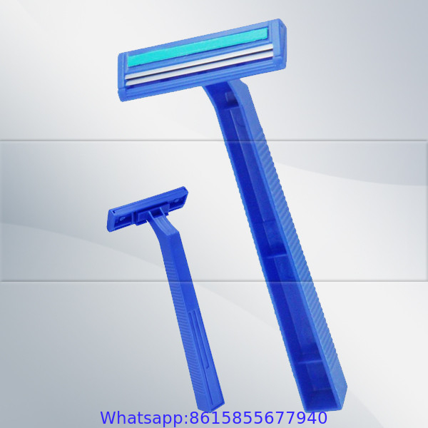 KS-214 Twin blade disposable shaving razor with lubricant strip