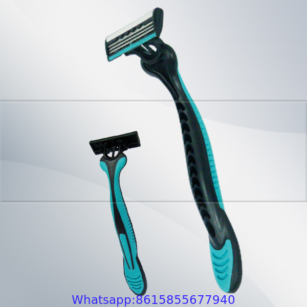 R319 Triple blade disposable shaving razor with removable razor head