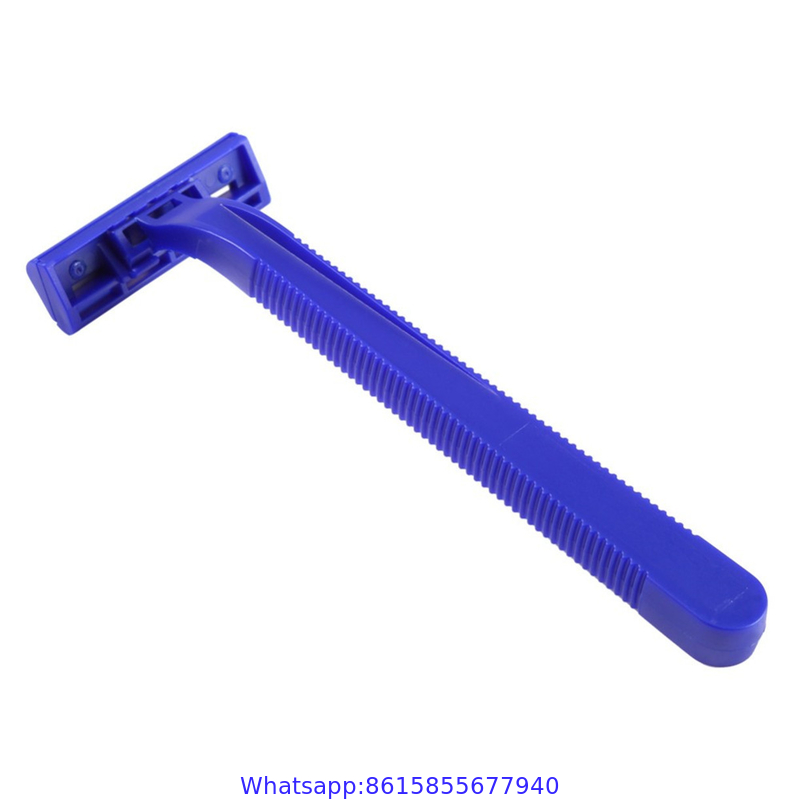 Disposable razor twin blade stainless steel with lubricant strip