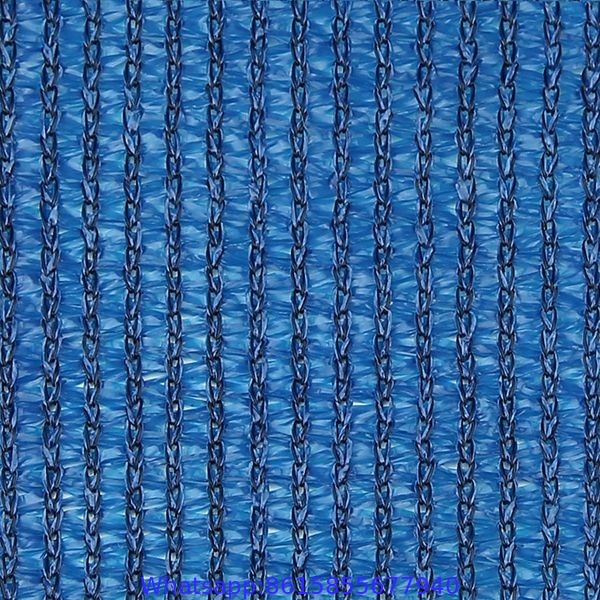 Blue and White Striped Outdoor Shading Net with Iron Grommets