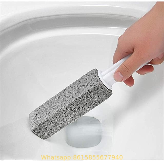 2Pcs Natural Pumice Stone Toilet Bowl Cleaning Brush Scrubber for Kitchen/Grill/Bath/Spa/Tile/Household Cleaning with Lo